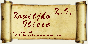 Koviljko Iličić vizit kartica